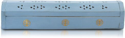 عصا البخور الخشبية المصنوعة يدويًا وموقد مخروطي مع حجرة تخزين، حامل رماد عضوي صديق للبيئة، حامل Agarbatti، طراز ريفي للتأمل، منتجات العطور المنزلية للعلاج العطري in Kuwait