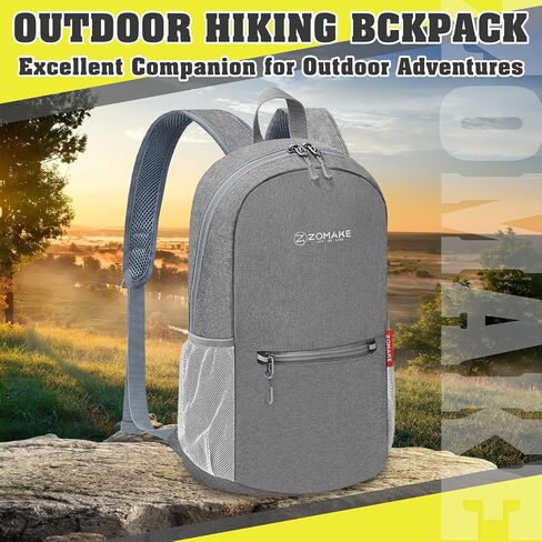 ZOMAKE 10L Lightweight Packable Hiking Backpack - Small Travel Hiking Daypack for Women Men - Tear Resistant Foldable Day Pack for Camping Outdoor Sports(Dark Green) in Saudi Arabia