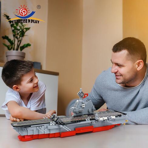 مجموعة مكعبات بناء حاملة الطائرات 786 قطعة، 8 في 1 مجموعة ألعاب بناء نموذج سفينة حربية عسكرية مع سفينة دورية بحرية، دبابة برية، مقاتلة جوية والمزيد من ألعاب بناء العلوم والتكنولوجيا والهندسة والرياضيات للأطفال بعمر 6 سنوات فما فوق in Kuwait