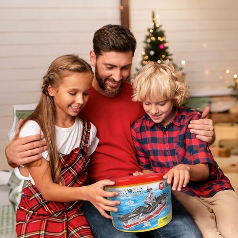 مجموعة مكعبات بناء حاملة الطائرات 786 قطعة، 8 في 1 مجموعة ألعاب بناء نموذج سفينة حربية عسكرية مع سفينة دورية بحرية، دبابة برية، مقاتلة جوية والمزيد من ألعاب بناء العلوم والتكنولوجيا والهندسة والرياضيات للأطفال بعمر 6 سنوات فما فوق in Kuwait