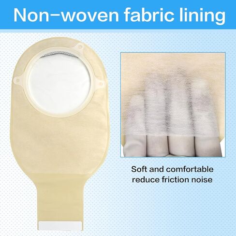 15PCS Colostomy Bags, Two Piece Drainable Pouches with Closure, Max Cut 57mm Ostomy Supplies for Ileostomy Stoma Care, 10pcs Bags+ 5pcs Skin Barriers in Saudi Arabia