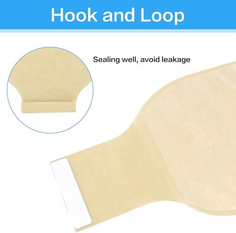 15PCS Colostomy Bags, Two Piece Drainable Pouches with Closure, Max Cut 57mm Ostomy Supplies for Ileostomy Stoma Care, 10pcs Bags+ 5pcs Skin Barriers in Saudi Arabia