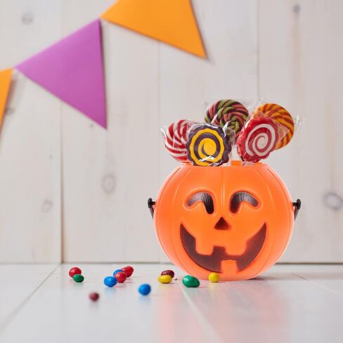 MAGICLULU 20 Pcs Halloween Pumpkin Bucket Plastic Buckets with Handles Lantern Bucket Halloween Party Supply in Saudi Arabia