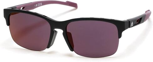 adidas SP0048 Square Sunglasses, Black/Other/Brown Mirror, 57-18-135 in Saudi Arabia