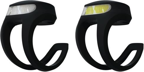 Knog Frog Bike Headlight and Tail Light Set - USB-C Rechargeable Bicycle Light with 40 Lumen Front & 20 Lumen Rear Output, 9 Modes, Flexible Mount, IP65 Water Resistant Bike Light in Saudi Arabia