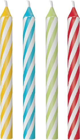Amscan Go Brightly Spiral Birthday Candles, 2-1/2", Rainbow Assorted Colors, Pack of 24 Candles in Saudi Arabia