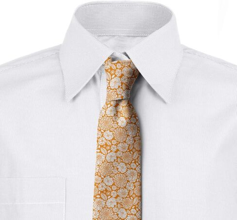Ambesonne Hawaiian Colors Men's Tie, Monochrome Camouflage Effect Inspired Scene of Tropical Plants, 3.7", Army Green Slate Brown in Saudi Arabia