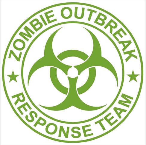 Zombie Outbreak Response Team - ملصق من الفينيل (9 بوصة أي لون) in Saudi Arabia