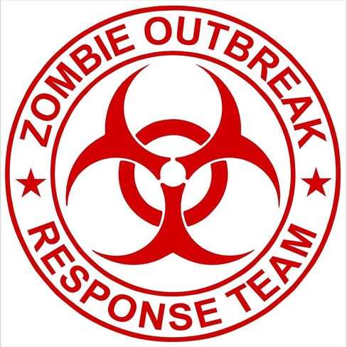 Zombie Outbreak Response Team - ملصق من الفينيل (9 بوصة أي لون) in Saudi Arabia