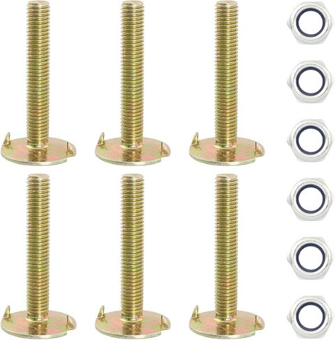 RLECS 6 قطع M8x50 مسامير سطح الزنك مع 6 قطع M8 صواميل مضادة للانزلاق in Saudi Arabia