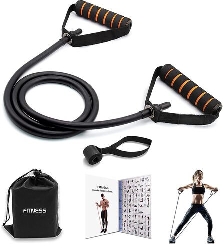 Exercise Resistance Bands with Handles, Comfortable and Non-Slip Handles with Door Anchor and Storage Bag, Professional Workout Bands for Physical Therapy, Strength Training in Saudi Arabia