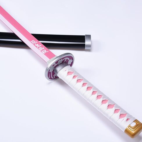 Demon Slayer Sword 30inch Cosplay Sword Rengoku Kyoujurou Sword Tokitou Muichirou Sword Original Texture, Wide Selection of Styles (guyin-78cm-lihualuo) in Saudi Arabia