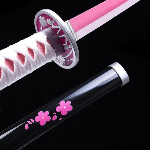 Demon Slayer Sword 30inch Cosplay Sword Rengoku Kyoujurou Sword Tokitou Muichirou Sword Original Texture, Wide Selection of Styles (guyin-78cm-lihualuo) in Saudi Arabia