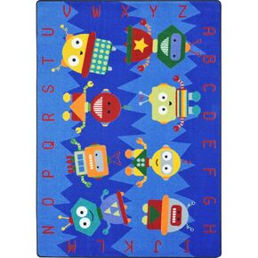 Joy Carpets Alphabet Bots Rug, Multi, 5'4" x 7'8"
