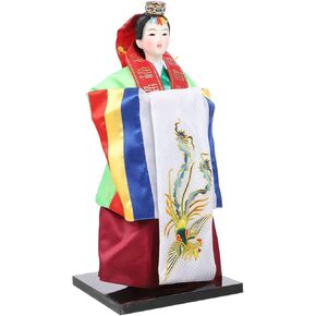 ULTECHNOVO Korean Hanbok Doll Korean Hanbok Doll Decoration Collectible Korean Hanbok Doll Korean Crafts Hanbok Doll Figurine Traditional Korean