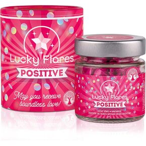 Positive Jar - Hand Folded Origami Lucky Stars with Uplifting Messages in a bottle - Inspirational and Motivational Gift for Self-Care, Stress Relief - Daily Affirmation & Wellness