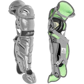 All-Star System 7 Axis Leg Guards - Youth - Elite-Level Protection with Patented LINQ Hinge, DeltaFlex Harness, Shapable Plastic Shells, and Full Coverage for Confident Blocking, Throwing, and Running