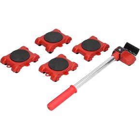 Furniture Movers, Adjustable Height Heavy Duty Furniture Lifter with 4 Sliders 150KG Load Capacity for Sofas, Couches and Refrigerator (Red)
