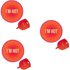 Fisura – Foldable round hot folding fan. Original folding fan. Foldable frisbee. 3-Pack. Portable fan for parties. Measurements: 20 cm