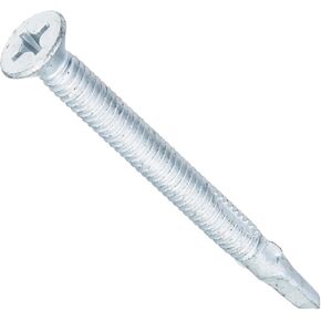 560673 1/4-Inch x 2-3/4 Flat Head Phillips Self Drilling Screws with Wings, 100-Pack, No Size, zinc
