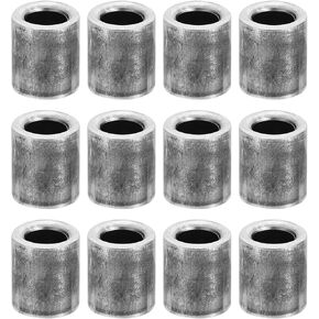 PATIKIL M7 Steel Spacers, 12 Pcs Metal Spacers Steel 7.2mm ID x 10mm OD x 5mm L Carbon Steel Spacer Screw Standoff Round for 2/7in or M7 Screw Bolts