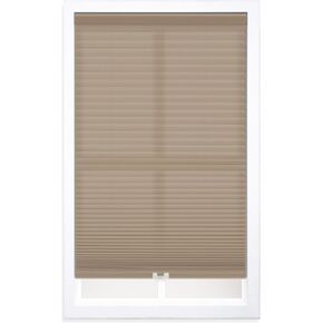 DEZ FURNISHINGS Cordless 1.5" Light Filtering Cellular Shade, 38" W x 48" H, Latte