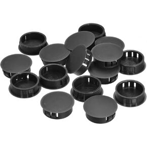 سدادات ثقب بلاستيكية من uxcell 35 مم/1.38 بوصة، 16 قطعة من النوع المتدفق، سدادات قفل دائرية للقفل للأثاث، لوحات أغطية طرفية للأثاث، بني in Kuwait