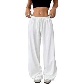 Women's Drawstring Waist Straight Leg Sweatpants Casual Baggy Workout Long Pants
