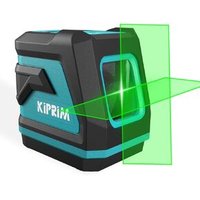 Kiprim Green Laser Level Upgraded LV8 with Enhanced Visibility,Adjustable Brightness,Manual/Self Leveling/Pulse Mode,Batteries and Carrying Pouch Included