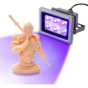 Geeetech UV Light for Resin for SLA/DLP/LCD 3D Printing, 405nm UV lamp with 60w Output Affect, 10-15s Fast Curing Photosensitive Resin Miniatures
