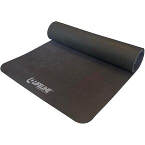 Lifeline Fitness Premium Suede Yoga Mat, High-Density Exercise Mat for Home - Lightweight Workout Mat with Carry Strap - Gym Mat for Home Gym Workouts - 71 in x 24 in x 4mm Thick
