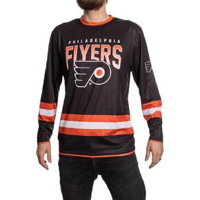 NHL Men's Game Day Long-Sleeve Performance Loose Fit Rash Guard