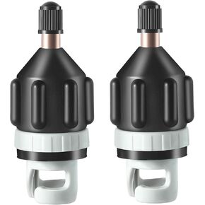 (2-Pack) Inflatable Boat SUP Pump Adaptor Air Pump Converter, Standard Schrader Conventional Pump Adaptor Air Valve Adapter Pumping Head Connector for Kayak, Inflatable Rowing Boat, Dinghy