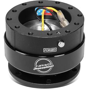 NRG Innovations NRG-SRK-200BK-SAK Gen 2.0 Steering Wheel Quick Release Adapter 6-HOLE with Mounting Bolts, Quick Release - Black Body/Sakura ring with Prisma Collab