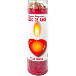 FIRE of Love-Palm Wax Spiritual Intention Spell Candle-[RED] | Vela CASA ESOTERICA PERFUMADA- (Fuego DE Amor)