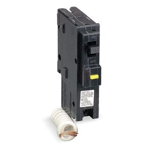 Square D Plug In Circuit Breaker, HOM, Number of Poles 1, 15 Amps, 120/240VAC - HOM115GFI