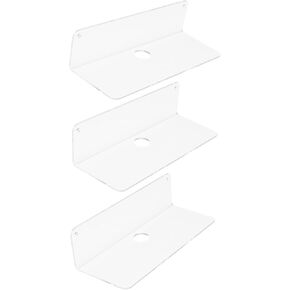 Acrylic Floating Shelves for Wall, Acrylic Shelves for Bathroom Bedroom and Kitchen Wall Display Shelf 9 * 4in Clear