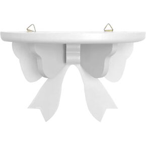 DOITOOL Wooden Floating Shelves Wall Mounted Butterfly Semicircle Wall Shelf Home Decoration Rack, Nordic Style Decorative Shelves for Bedroom, Living Room, Kitchen, Office (White)