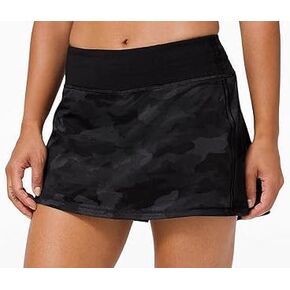 تنورة Lululemon Athletica Pace Rival MR (هيريتيج 365 مموهة بلون الفحم العميق متعددة/أسود، مقاس 0) in Kuwait