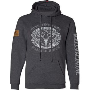 Winchester Legend Collection Buck Belt Buckle Made in the USA Fleece Pullover Hooded Sweatshirt for Men