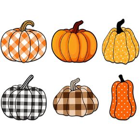 FLYAB 36 PCS Pumpkin Cutouts Classroom Decorations Thanksgiving Pumpkin Cutouts for School Classroom Bulletin Board Decorations Teaching Supplies Thanksgiving Fall Autumn Party Favors