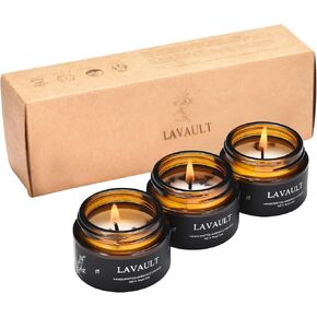 Brown Jar Candles | Set of 3 - Royal Oak Scented - Relaxing Wax Candle - Candle Sets - Aromatherapy Candles - Long-Lasting Scent - Made with Sustainable Materials - Gift Candles for Women