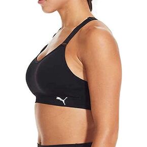 PUMA 2 Pack Seamless Sports Bra, Size: M White, Black