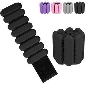 Ankle Weights for Women Men kids, Adjustable Silicone Wrist Weighted Bracelet for Wearable Arm & Leg Weights Set for Walking, Yoga, Swimming, Cardio, Aerobics, Gym Set of 2 (1Lb Each)
