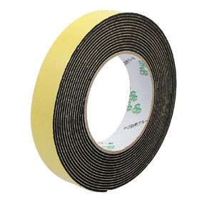 uxcell 25mm x 2mm Super Strong Single Side EVA Sponge Foam Tape Black 5M Length