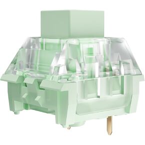 Kailh Box Jade Bamboo Switch للوحة مفاتيح الألعاب الميكانيكية، ثقيل 3-Pin 55gf RGB SMD مقاوم للغبار ومفاتيح Clicky Pre-lubed (صندوق الخيزران، 72 قطعة)
