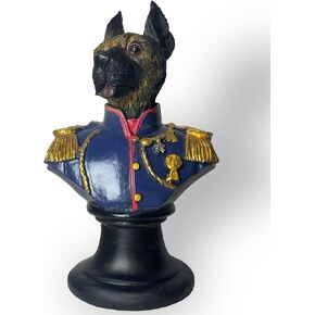 Dog General Bust Resin Figurines Home Decor,Vintage Retro Style Animal Statues Unique Decoration for Book Shelves,Office Table&Desk,Living Room,Bedroom, Dog Lover Gifts (BLACKLAB)