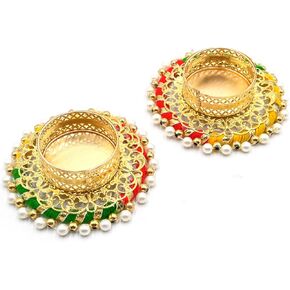 Pack of 25 Indian Decorative Tea Light Candle Holders Traditional Handmade Diya Lamp for Pooja, Diwali Decoration and Festival Gifts for Home