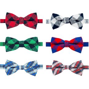 KOOLMOX Cat Bow Tie, 20 Adjutable Dog Collar with Bowtie Plaid, Dog Bowtie Cat Bowtie Dog Bow Ties Dog Bowtie for Medium Small Puppy Large Dogs Costumes Pet Neck Bows Dog Dresses for Small Dogs Girl