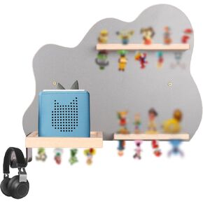 Magnetic Shelf for Tonie Box,Tonies Figures Wall Mounted Floating Shelves Compatible with Toniebox Audio Player Tonie Characters (Peak)
